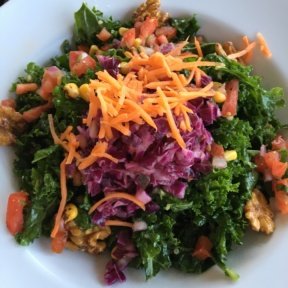 Gluten-free kale salad from Veggie Grill